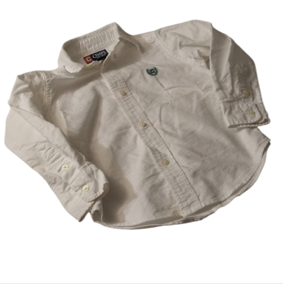 Size 3T toddler Chaps white long sleeve button-down shirt - Picture 1 of 13